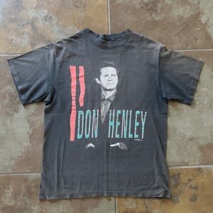 VTG Don Henley 1991 single stitch concert tour shirt, super faded and distressed